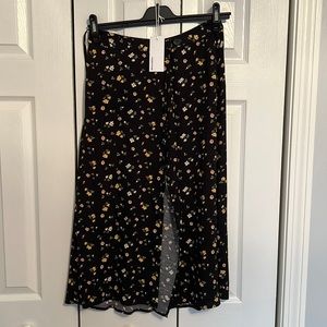 Betty side slit reformation Venezia black floral